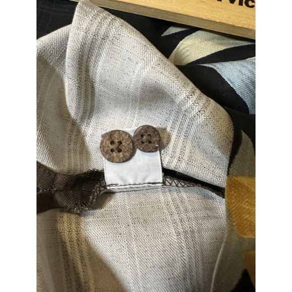 Tommy Bahama Shirt Mens XL Black Brown 100% Silk Hawaiian Aloha Floral Print - Picture 10 of 11